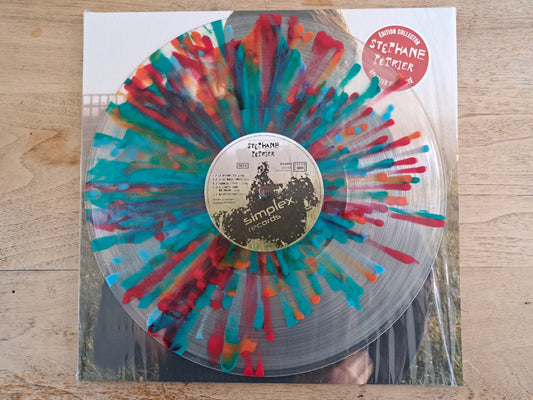 ALBUM 33 TOURS VINYLE STEPHANE PETRIER "L'Homme Coupé en Deux" tirage limité - version splatter numéroté